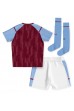 Aston Villa Babyklær Hjemme Fotballdrakt til barn 2023-24 Korte ermer (+ Korte bukser)